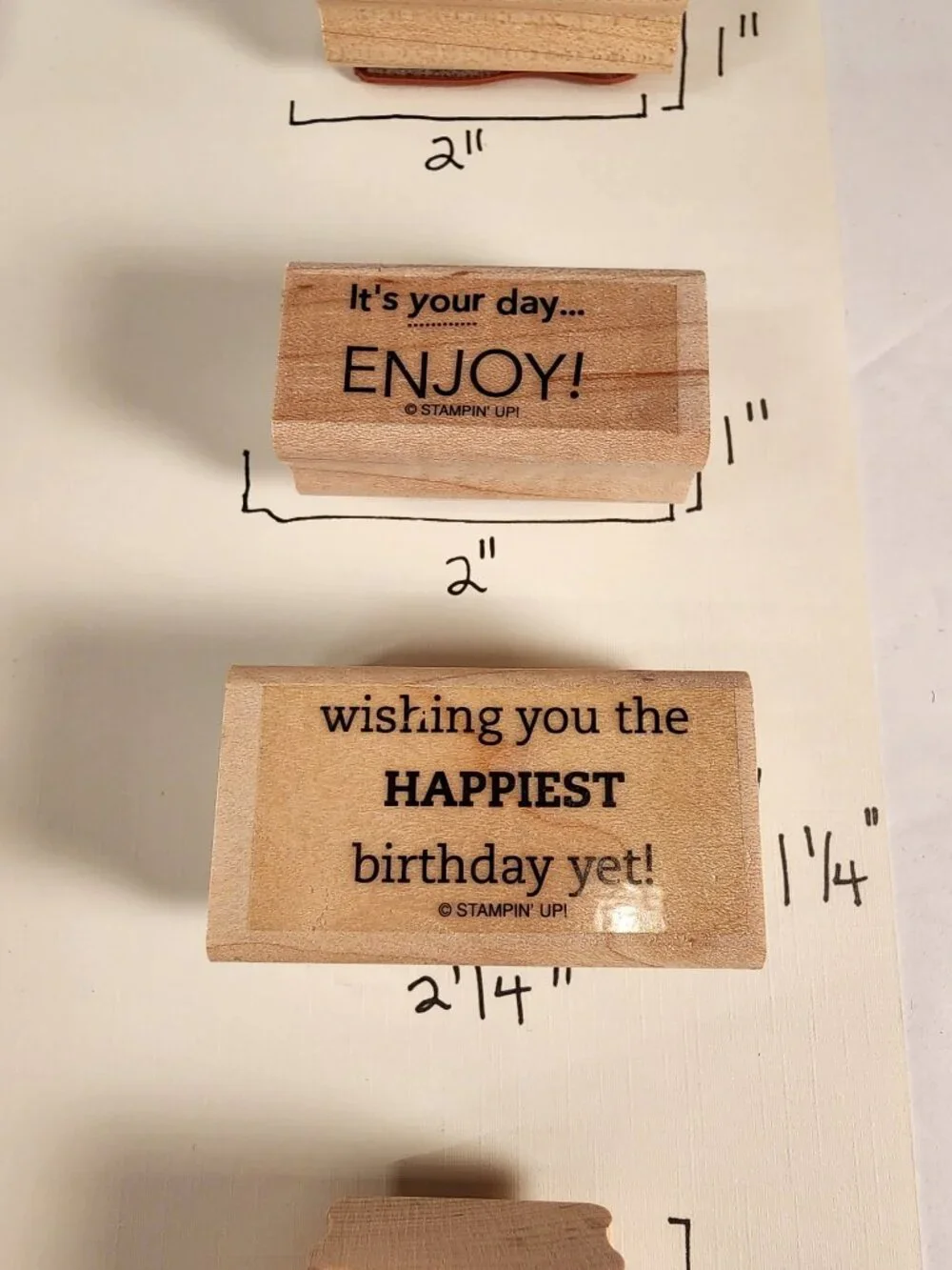STAMPIN' UP LOT of 10 Birthday Themed Stamps